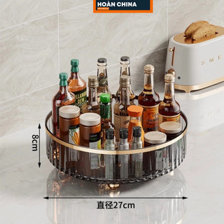 Kệ đựng gia vị , khay đựng mĩ phẩm đa năng xoay 360 độ