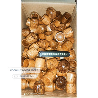 Ly Gỗ Dừa | Chén gỗ dừa dùng để uống trà