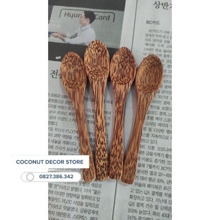 Thanh Lý - Muỗng gỗ dừa 12cm | Muỗng nhí cán ngang