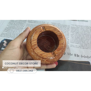 Gạt tàn thuốc gỗ dừa có đế | Gạt tàn thuốc 10-12cm