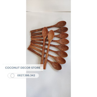 Muỗng cafe gỗ dừa 18cm - bộ 10 chiếc