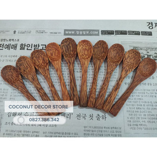 Muỗng gỗ dừa 12cm loại đẹp | Muỗng ăn kem muỗng cafe
