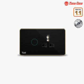 Ô cắm công tác thông minh âm tường Rạng Đông - Gồm 1 ổ cắm, 1 công tắc, chịu tải 3000W