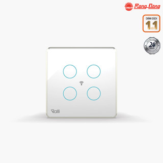 Công tắc âm tường cảm ứng thông minh wifi vuông Rạng Đông - Điều khiển, đặt lịch từ xa, chống nước, chống bụi