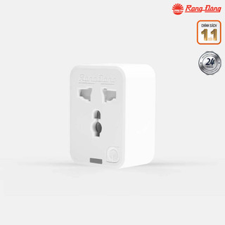 Ổ cắm thông minh wifi đơn Rạng Đông - Công suất 3000w - Bật / Tắt điện từ xa qua internet, hẹn giờ