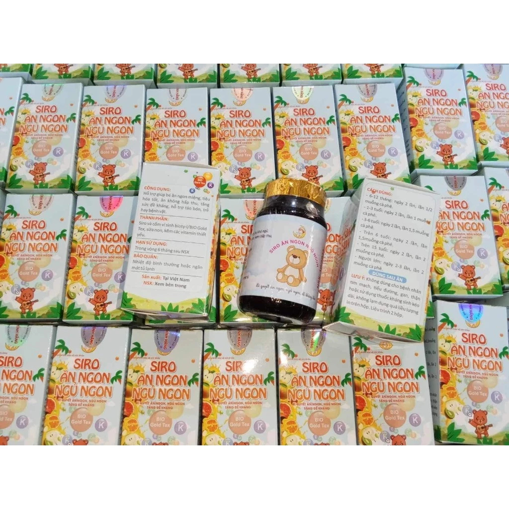 [CHÍNH HÃNG] Siro Gấu Ăn Ngon Tặng Muỗng cho bé, hỗ trợ bé hấp thu tốt, tăng đề kháng, phòng bệnh vặt