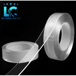 Băng dính nano dán 2 mặt trong suốt/ dài 3m