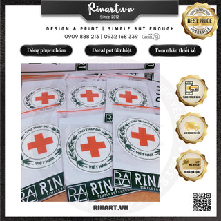 Decal ủi hội chữ thập đỏ | Logo Sticker Patch in áo ủi trực tiếp lên vải  Decal in áo ủi trực tiếp lên vải