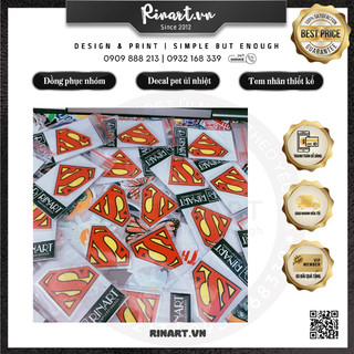 Decal Logo Sticker Patch in áo ủi trực tiếp lên vải hình siêu nhân