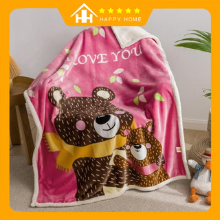 Chăn lông cừu trẻ em, chăn lông cừu cho bé đắp thu đông ấm áp cho bé