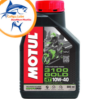Nhớt M0TUL 3100 Gold 10w40, nhớt M0TUL 3100 chai 0.8L-1L và bán lẻ cho xe số xe côn tay