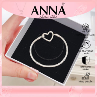 Vòng Pandora Moments với khóa vòng trái tim - Lắc tay Pandora Authentic hàng chính hãng, đủ bill, Fullbox, thẻ tag