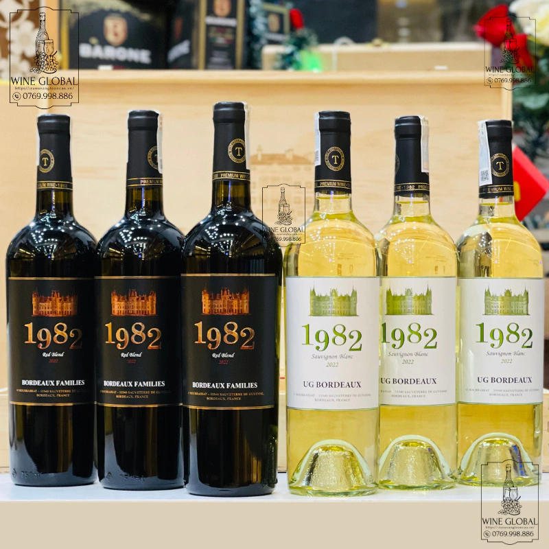 Rượu Vang 1982 Ug Bordeaux Families Hai Loại Rượu Vang Trắng và Rượu Vang Đỏ Nhập Khẩu Pháp