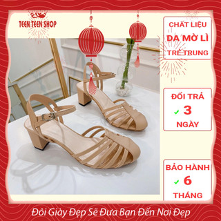 Dép quai hậu nữ cao 5 phân dây đan  rọ mũi chân cực xinh, Dép nữ mẫu mới nhất 2021, Teen Teen Shop- mã 10day
