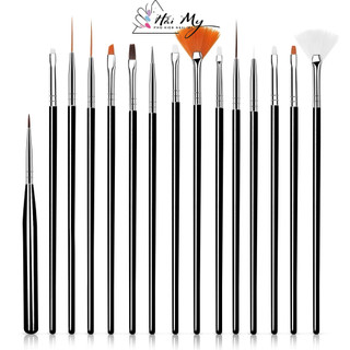 SÉT 15 ĐẦU CỌ VẼ MÓNG