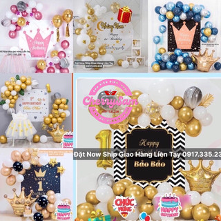 Set Bộ Bóng Vàng GoLD Backrop Thiết kế Tên Kiểu Hàn Quốc ngưới lớn hay bé Điều thích hợp Hot