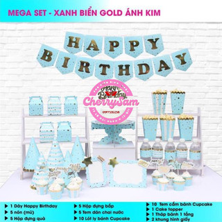 Sét mega Ánh Kim  trang trí sinh nhật ( gồm 7 màu )