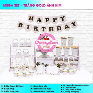 Sét mega Ánh Kim  trang trí sinh nhật ( gồm 7 màu )