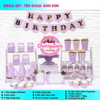 Sét mega Ánh Kim  trang trí sinh nhật ( gồm 7 màu )