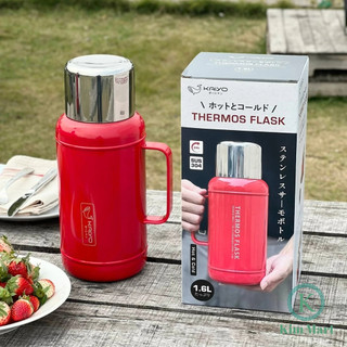 Phích giữ nhiệt 2 lớp inox 304 kaiyo 1.6l giữ nóng 24h - chính hãng