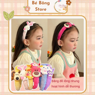 Băng đô lông nhung mềm mịn, hoạt hình dễ thương