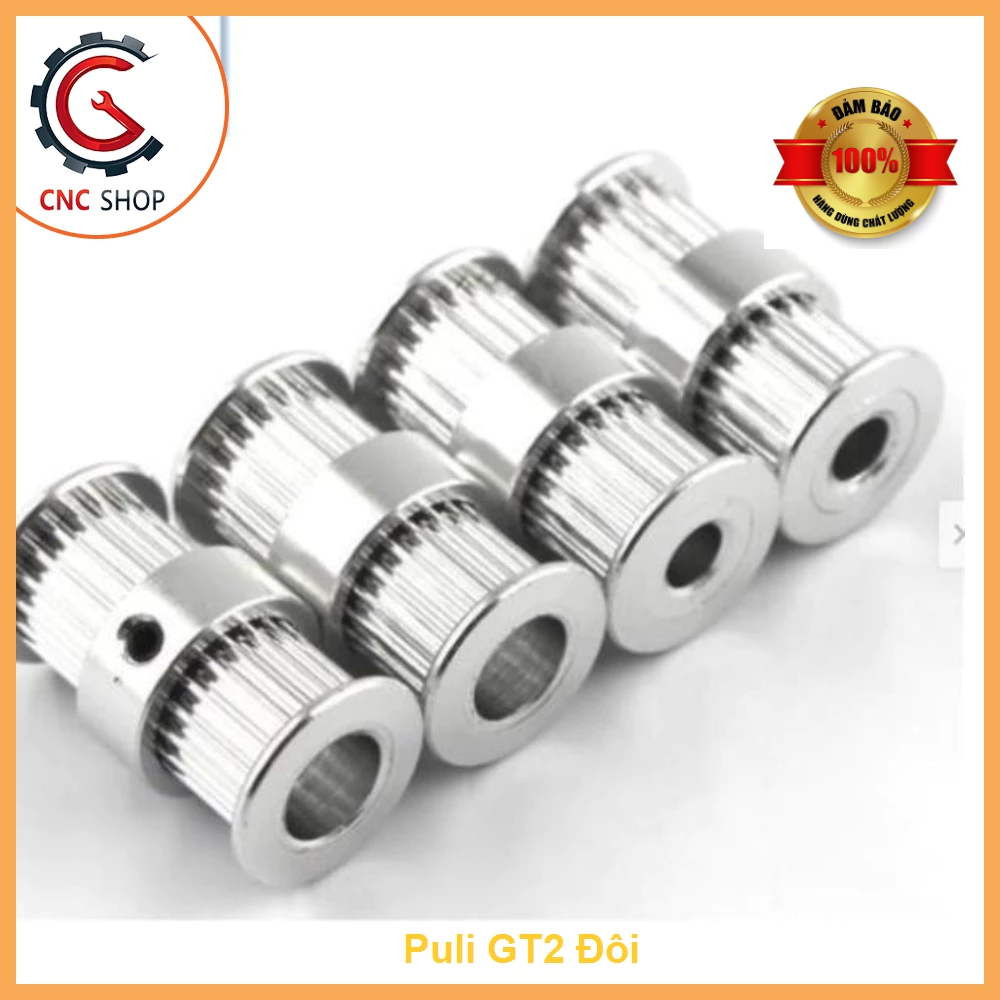 Puli GT2 Đôi Trục 5-8mm