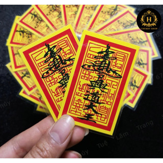 Ấn trần triều - Combo 20/50/100 thẻ ấn vàng bình an, may mắn - ấn nhà trần ép plastic bền đẹp