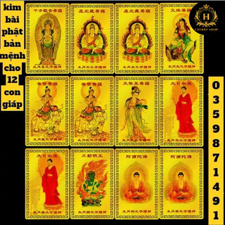 Kim bài 8 vị phật bản mệnh cho 12 con giáp