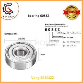 Vòng Bi 608 8MM