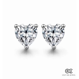 Bông tai bạc ý 925 pha lê Swarovski CECYDEJEWEL tinh tế lấp lánh (Bảo hành 1 năm)