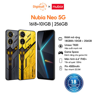 Điện thoại Gaming Nubia Neo | 18(8+10)GB/256GB | 6.6'' FHD+ 120Hz | Unisoc T820 | Sạc 22.5W | Hàng Chính Hãng