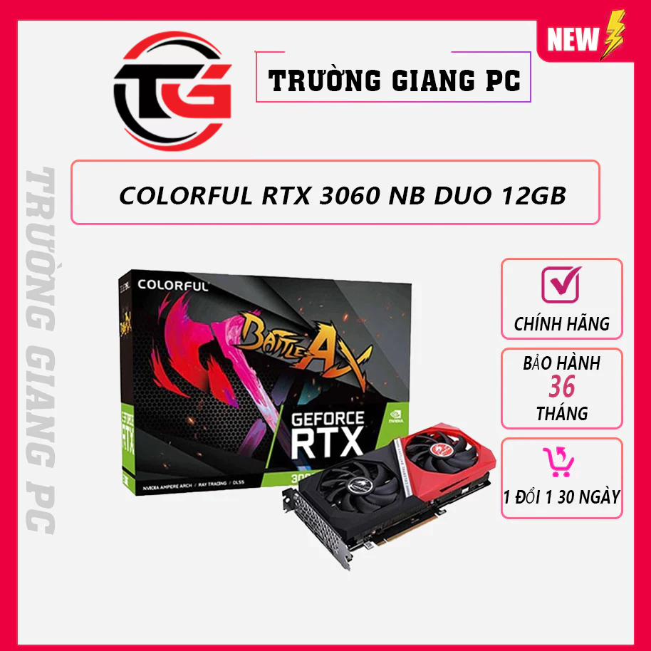 VGA CARD MÀN HÌNH COLORFUL RTX 3060 NB DUO 12GB [NEW] BẢO HÀNH CHÍNH HÃNG 36 THÁNG