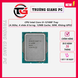 Cpu intel core i3 12100f socket lga 1700 - tray