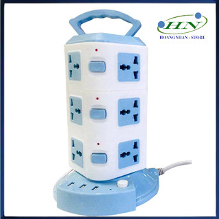 Ồ điện 3 tầng có 2 cổng usb 11 ổ điện 3 công tấc