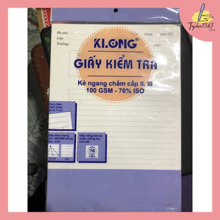 Giấy Kiểm Tra Cấp 2 Kẻ Ngang Có Chấm (Túi 20 Tờ Kép)