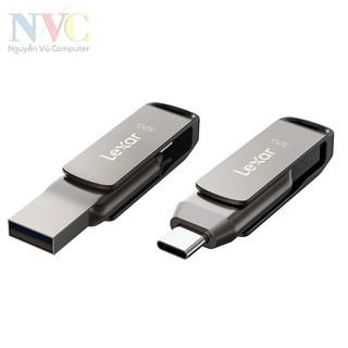 Usb lexar jumpdrive dual drive d400 type-c/ type-a - usb 3.1 32gb 64gb - tặng kèm dây móc