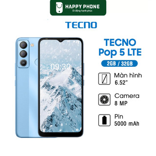 Điện thoại Tecno Pop 5 LTE (2GB/32GB) - Hàng chính hãng, mới 100%, Nguyên Seal