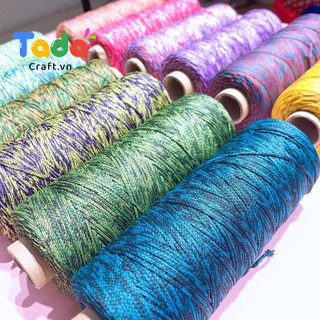 Sợi dệt màu loang lõi giấy cỡ sợi 2mm 125g Craft Yarn