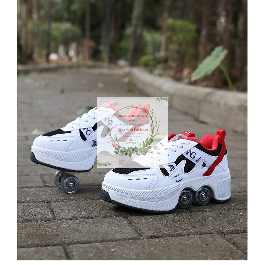 Giày thể thao kiêm giày trượt Patin bốn bánh gấp gọn Mẫu mới 2021 | BigBuy360 - bigbuy360.vn