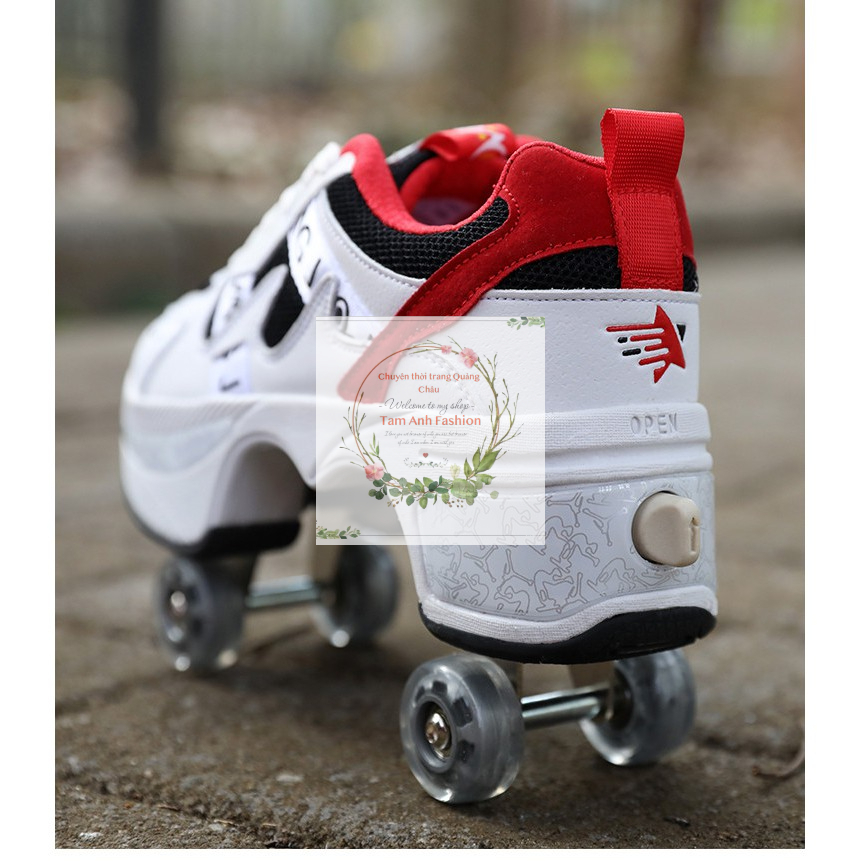 Giày thể thao kiêm giày trượt Patin bốn bánh gấp gọn Mẫu mới 2021 | BigBuy360 - bigbuy360.vn