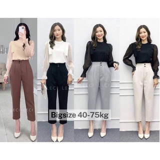 Quần Baggy Công Sở Quần Baggy Cạp Liền hai cúc đủ màu chất mát, dày dặn đứng form ĐỦ SIZE --mã 457