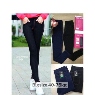 Quần legging giả jean dài - giả bò jean nữ cao cấp big size chất thun dày dặn cao cấp mềm mịn -mã giả bò dài