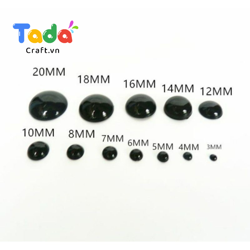 Mắt Thú Dán Đồ Handmade Thú Bông Nhiều Cỡ