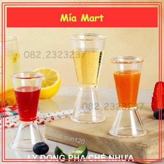 Cốc đong nhựa jigger 2 đầu định lượng pha chế
