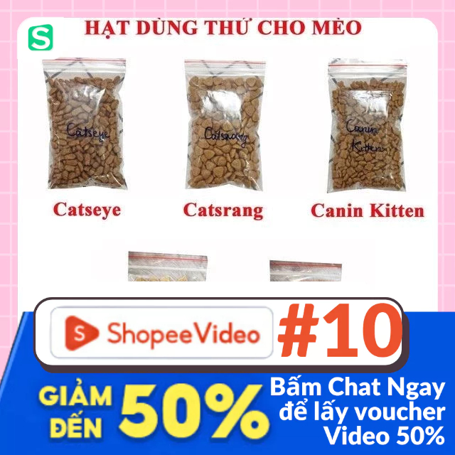 [SIÊU RẺ] 50g Thức ăn hạt khô dùng thử cho mèo - LazePet