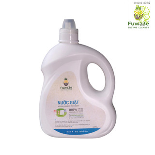(FUWA3E) Nước giặt sinh học (Nước giặt cho bé) Enzyme tự nhiên An toàn cho bé Tinh dầu bạc hà, cam Can 4L KOSHKA HOME