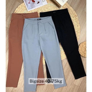Quần tây baggy công sở nữ cạp cao cúc bọc khuy vải Vải tuyết mưa-XMHH-Mã 166