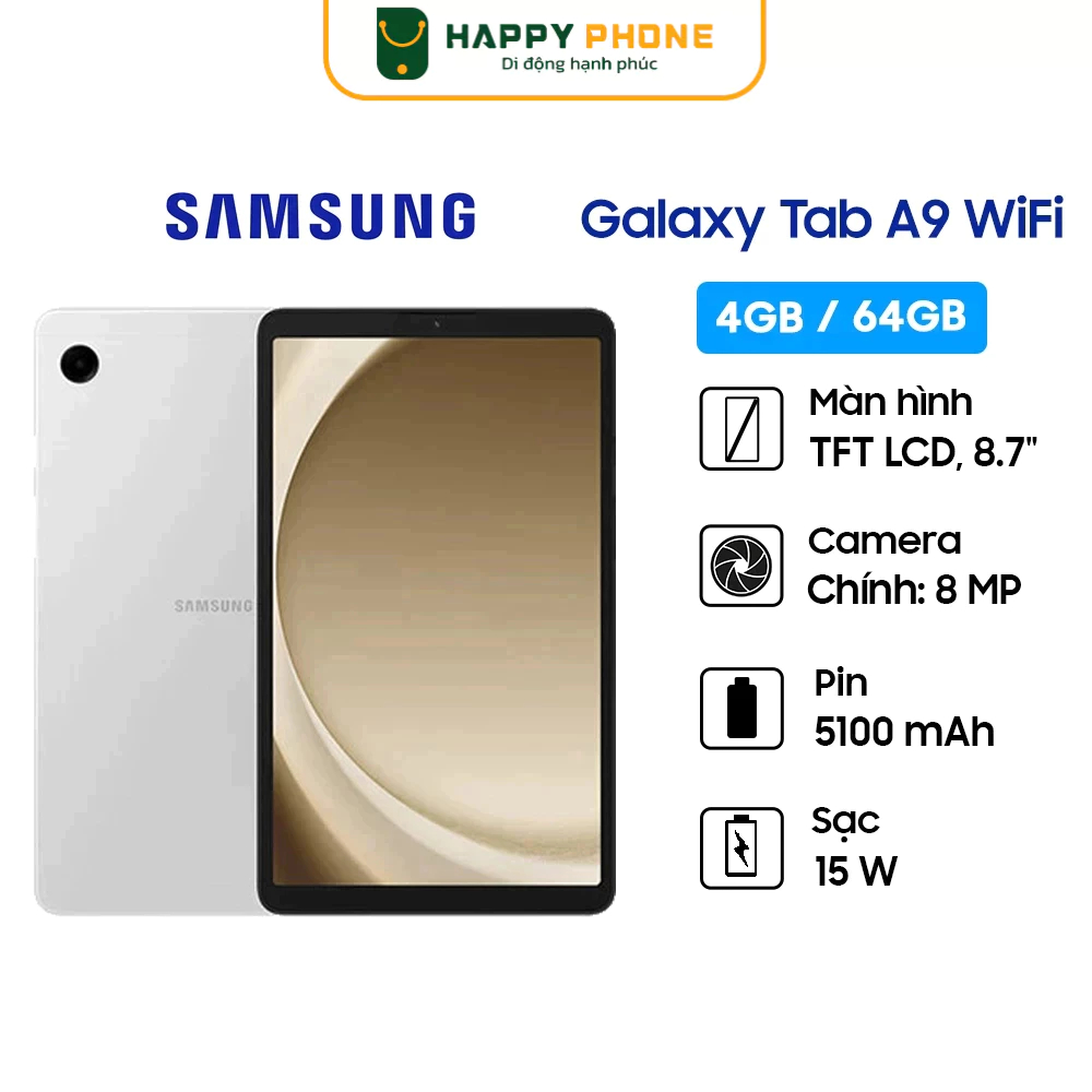 Máy Tính Bảng Samsung Galaxy Tab A9 Wifi - Hàng Chính Hãng, Mới 100%, Nguyên seal | BigBuy360 - bigbuy360.vn