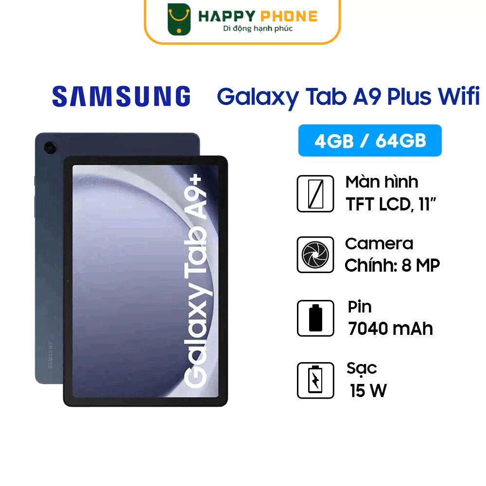 Máy Tính Bảng Samsung Galaxy Tab A9 Plus Wifi - Hàng Chính Hãng, Mới 100%, Nguyên seal