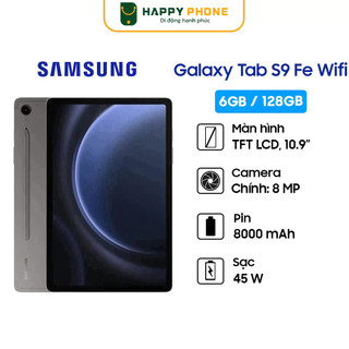 Máy tính bảng samsung galaxy tab s9 fe wifi chính hãng, mới 100%, bảo hành 12 tháng
